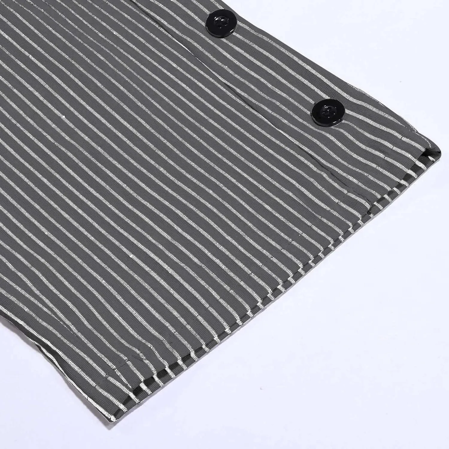 Striped Linen Pants Women 2025 Summer Casual Elastic Waist Pants Wide Leg Drawstring Trousers with Pockets