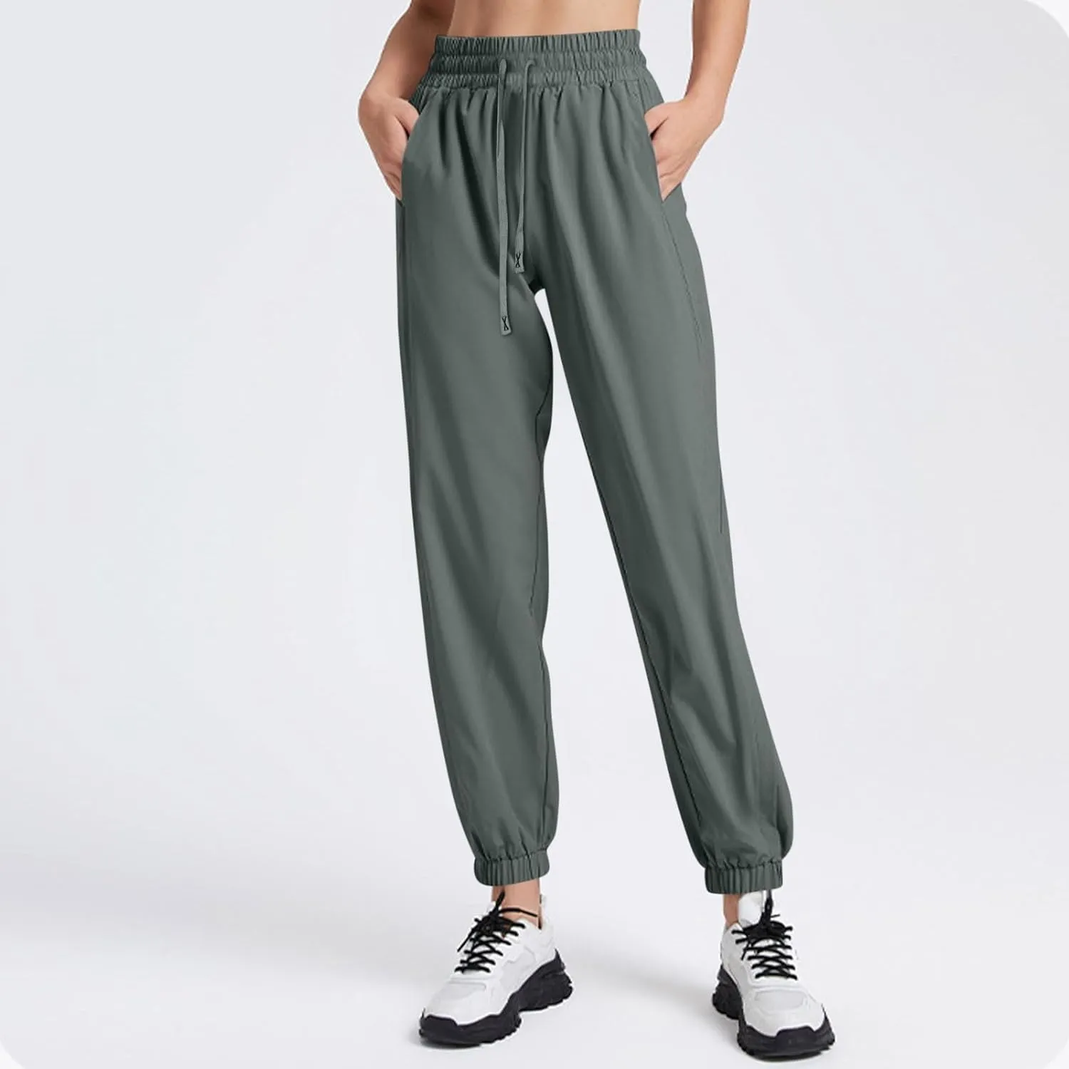 Sweatpants Women,Cargo Pants for Girls Dressy High Waisted Linen Cotton Palazzo Trousers Straight Leg