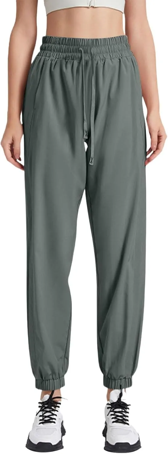 Sweatpants Women,Cargo Pants for Girls Dressy High Waisted Linen Cotton Palazzo Trousers Straight Leg