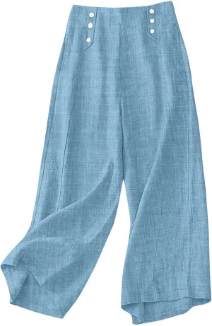 TARIENDY Lightweight Summer Pants Women Women's Elastic Drawstring Trousers Summer high Waist Outfits Workout Casual Pants