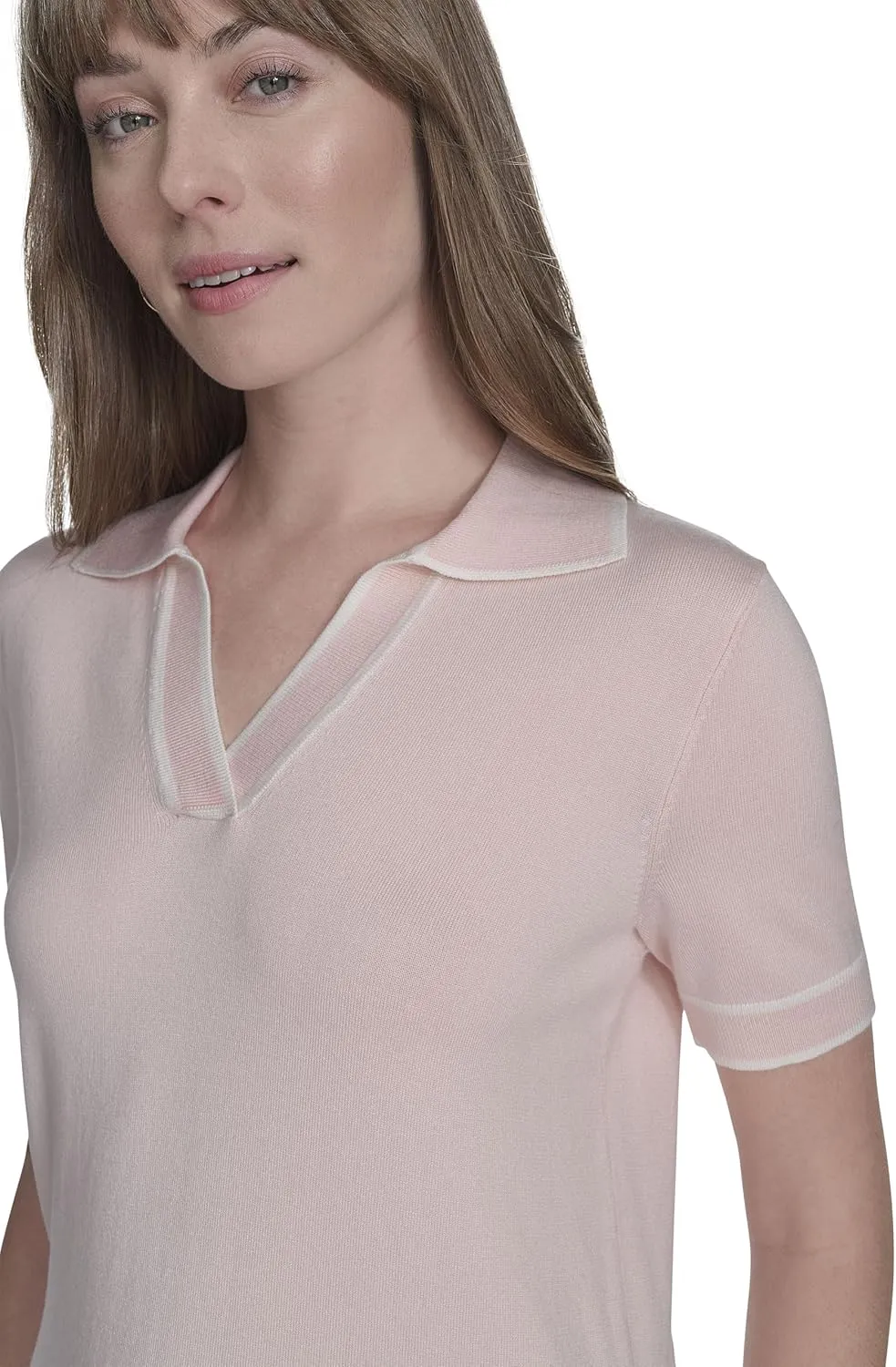 Tommy Hilfiger Women's Short Sleeve Johnny Collar Polo Sweater