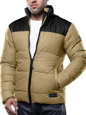 URBAN BUCK Mens Puffer Jacket Midweight Recycled Winter Down Windproof and Water Repellent Henry Men Climbing Jackets