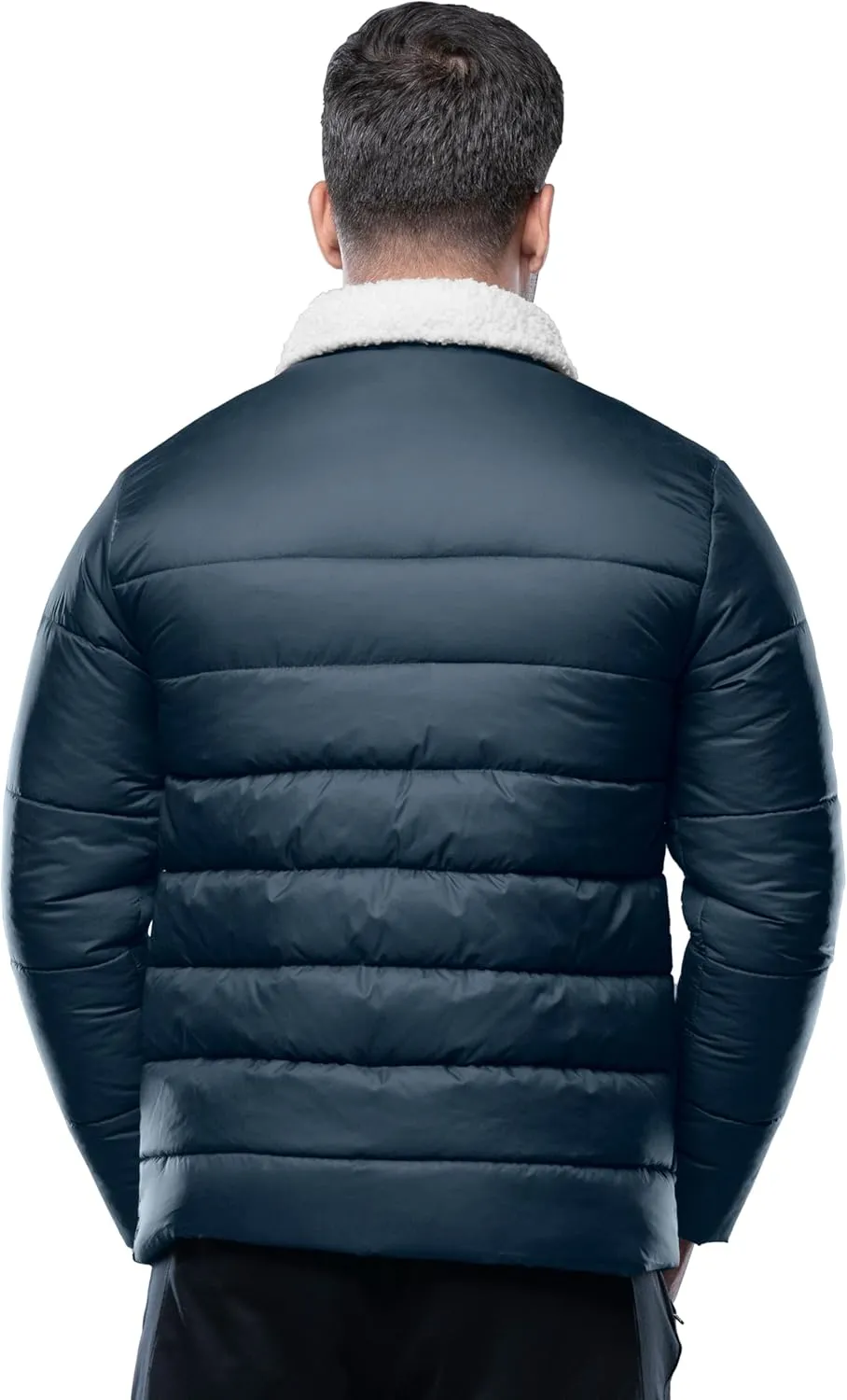 URBAN BUCK Mens Puffer Jackets Midweight Long Sleeves Windproof & Water Repellent Winter Down Recycled Bryce Men Hiking Coats