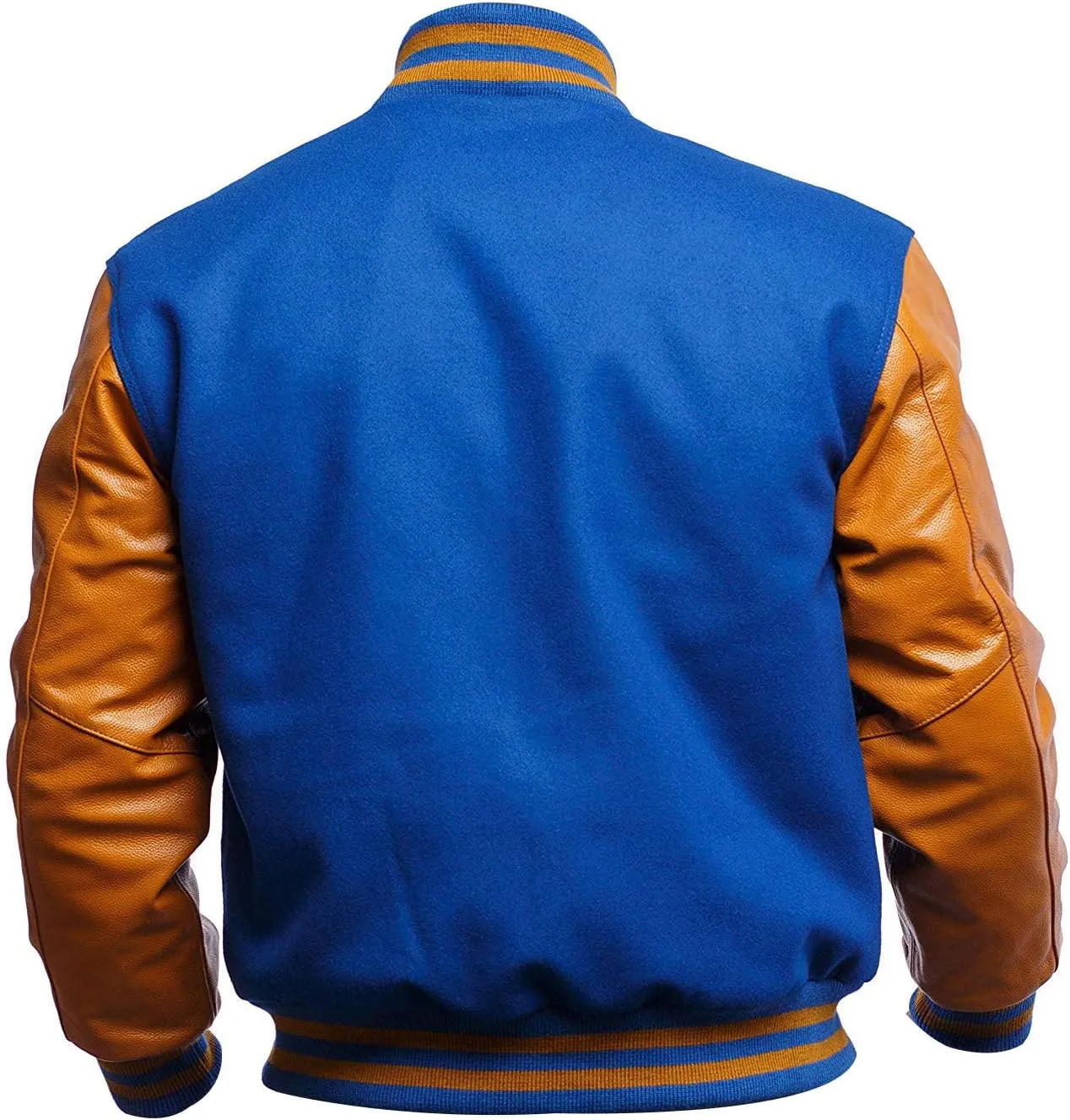 Varsity Blank Baseball College Bomber High School Plain Letterman Jacket Leather Sleeves Wool Coat
