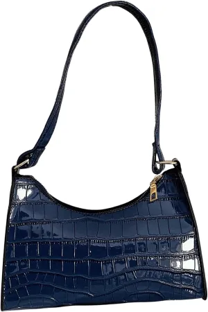 Verdusa Women's PU Leather Underarm Bag Zipper Shoulder Handbags Top Handle Purse