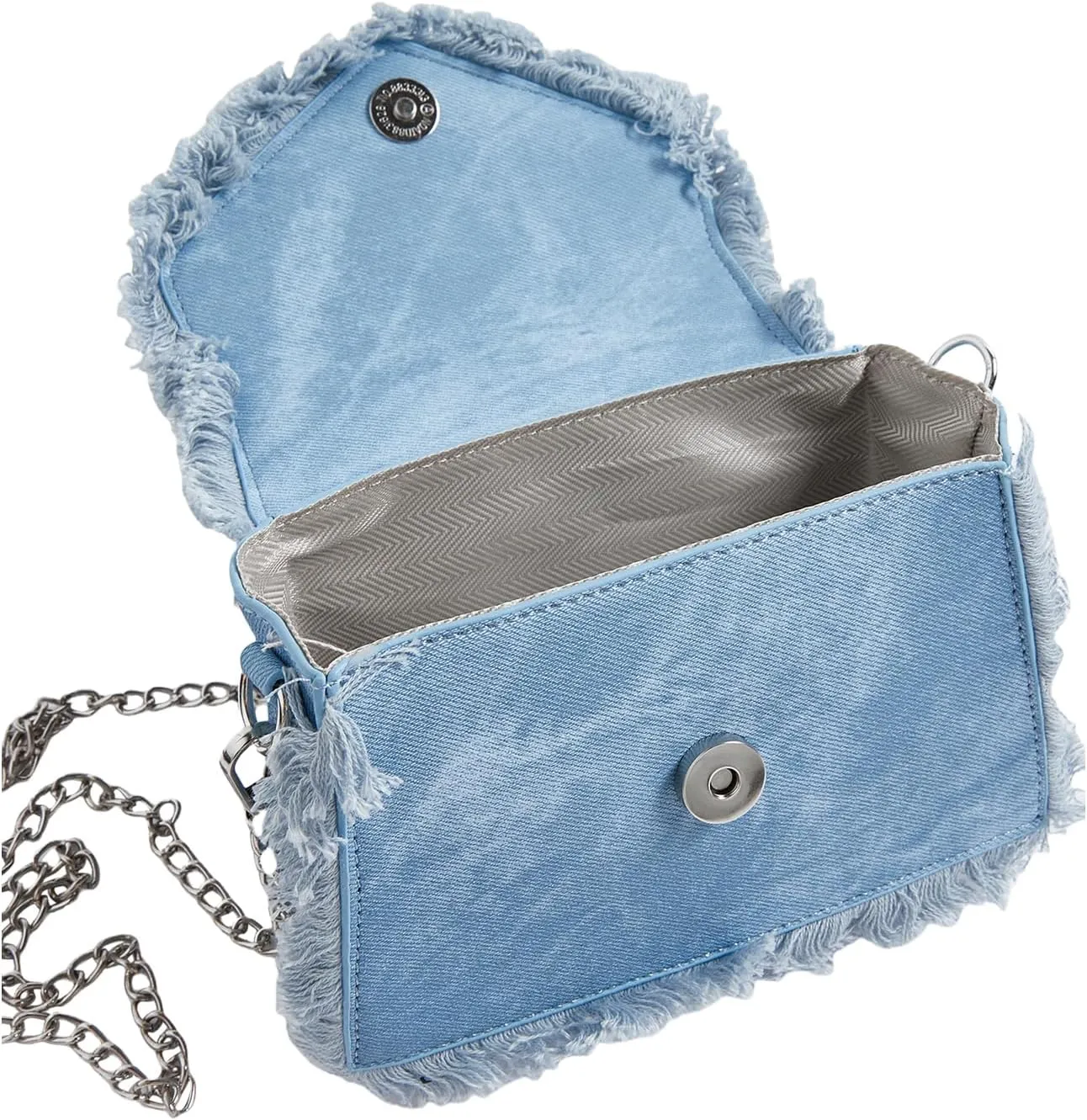 Verdusa Women's Top Handle Clutch Handbag Fringe Crossbody Bags with Chain Strap