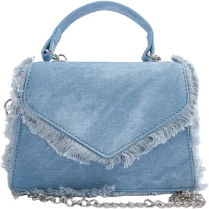 Verdusa Women's Top Handle Clutch Handbag Fringe Crossbody Bags with Chain Strap