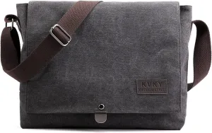 Vintage Men's Shoulder Bag Canvas Tote Handbag Crossbody Bag Casual Top Handle Bag