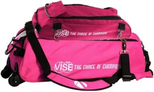 Vise Clear Top 3 Ball Tote Roller Bowling Bag with Shoe Bag- Pink