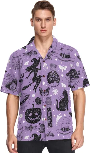 visesunny Hawaiian Bowling Shirts for Men Short Sleeve Regular Fit Summer Beach Casual Button Down Aloha Shirts S-3XL