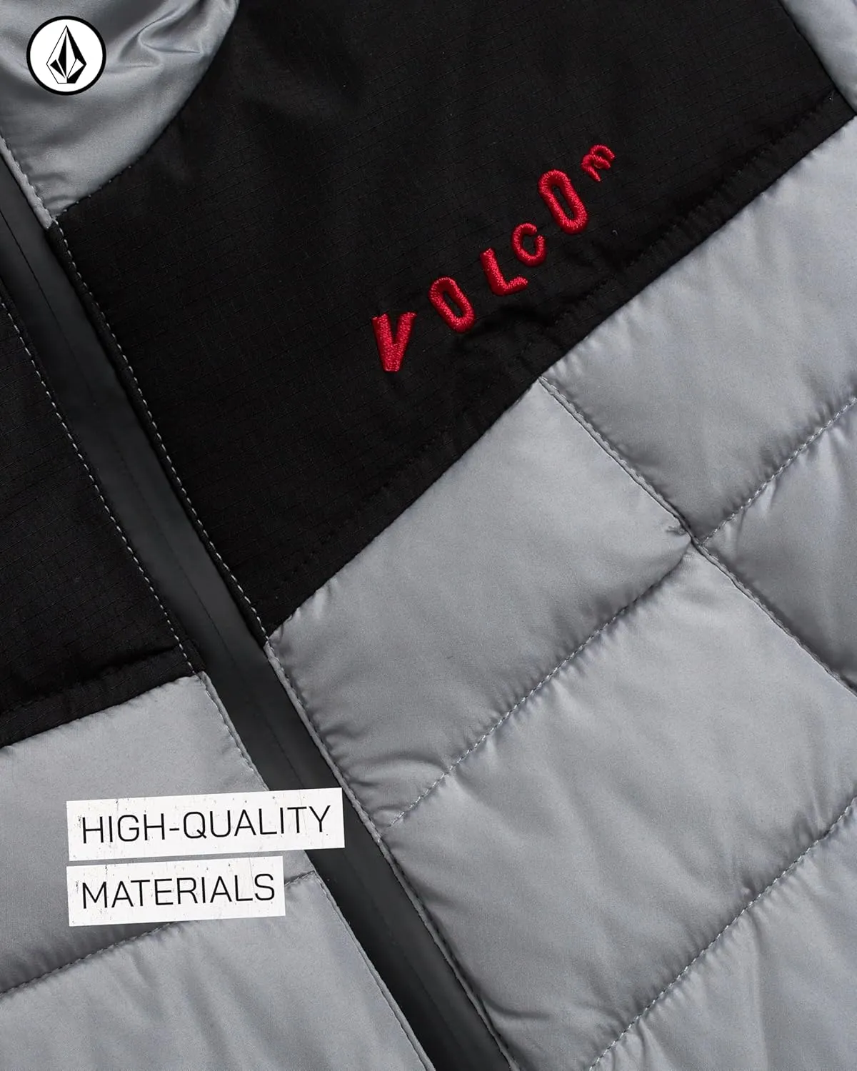 Volcom Boys' Puffer Jacket - Glacier Shield Quilted Winter Jacket with Hood - Insulated Outerwear Jackets for Boys (4-18)