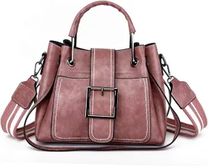 Women Fashion Handbags PU Leather Tote Shoulder Bag Top Handle Satchel Purse