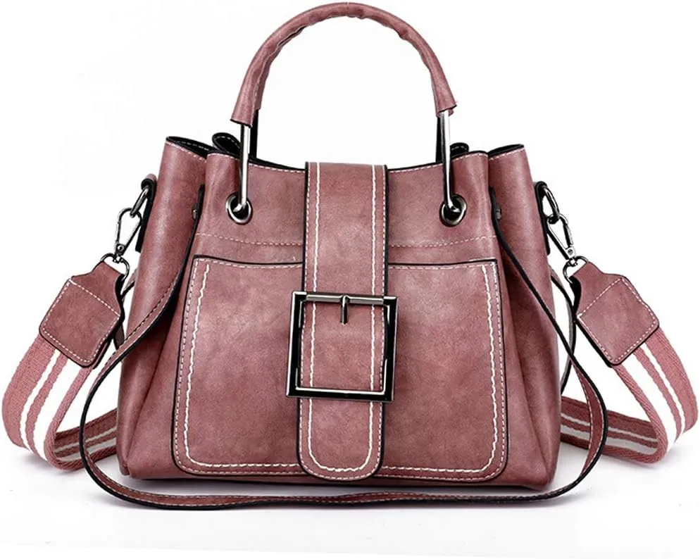 Women Fashion Handbags PU Leather Tote Shoulder Bag Top Handle Satchel Purse