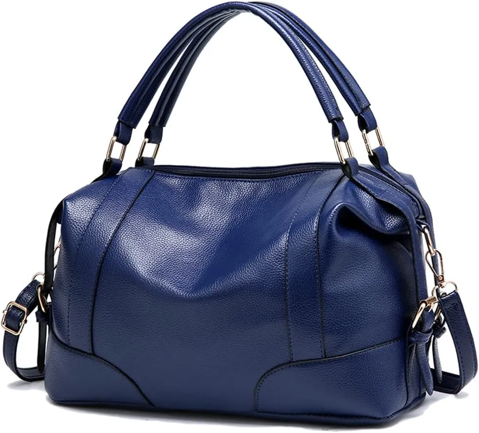 Women Hobo Shoulder Bag Lychee Pattern Leather Handbag Top-handle Purse Satchel