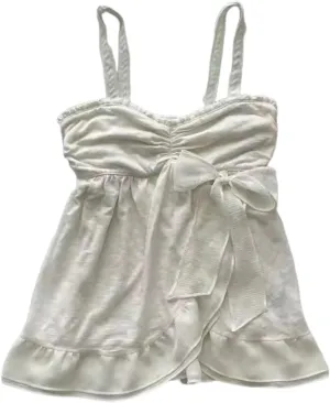 Women Lace Y2k Tank Top Coquette Summer Bow Tops Crop Cute Camisole