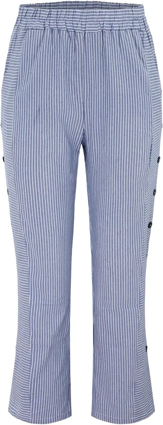 Women Linen Pants High Waist Adjustable High Waisted Dressy Trousers Linen Pants Women Summer Solid Lounge Long Trousers