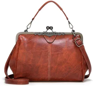 Women Retro Tote Hobo Bags PU Leather Top Handle Backpacks Clutches Satchel Handbags