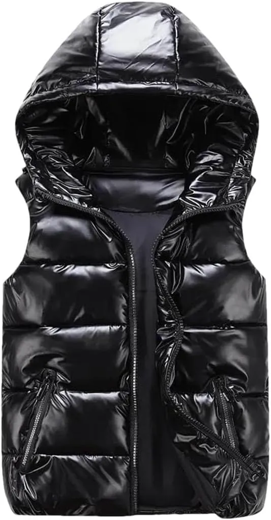 Women Sleeveless Puffer Jacket Ladies Waterproof Cotton Padded Waistcoat Female Fashion Street Top