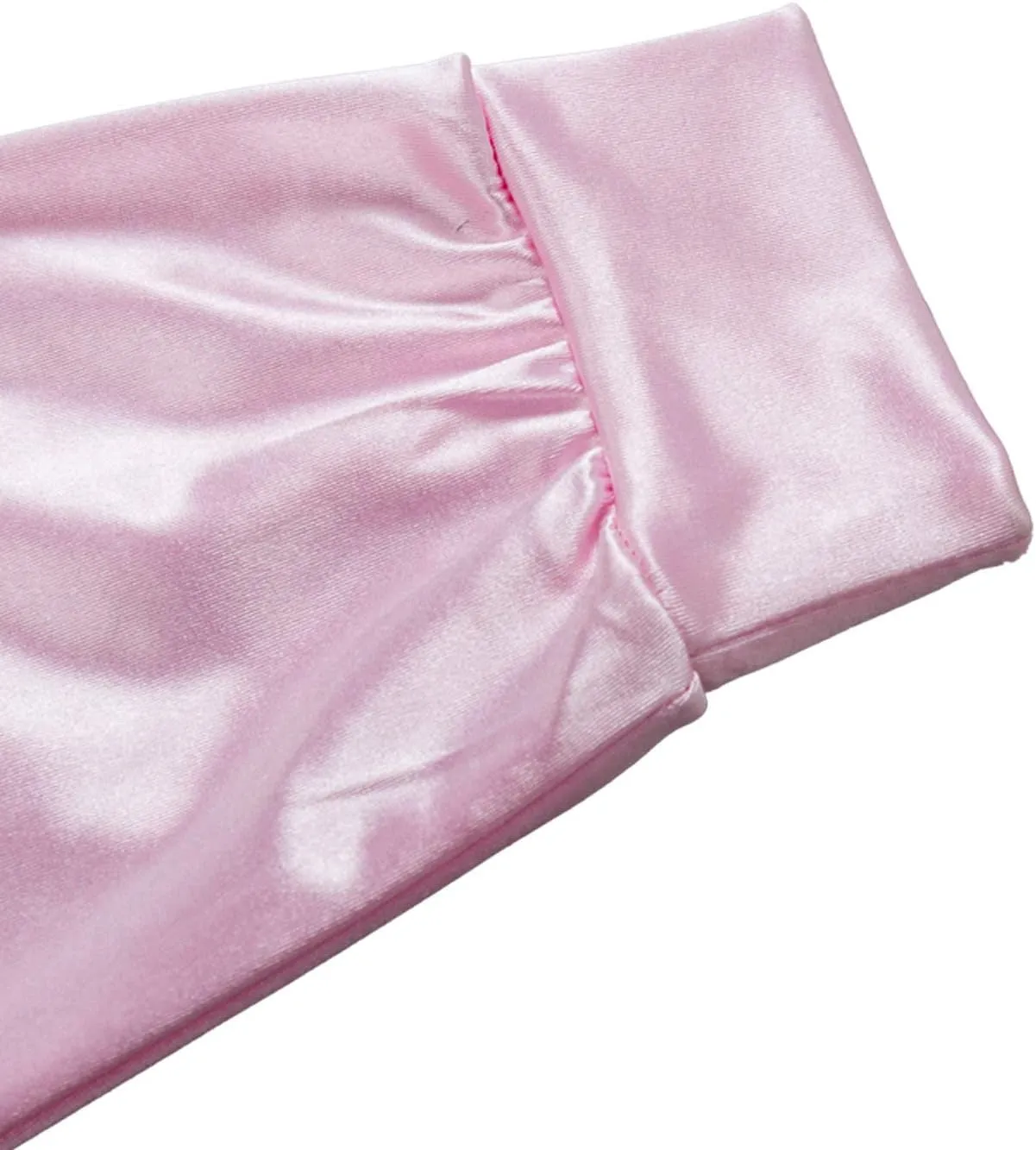 Women's 50s Ladys Pink Satin Jacket Jacket with Neck Scarfs Halloween Cosplay Costume