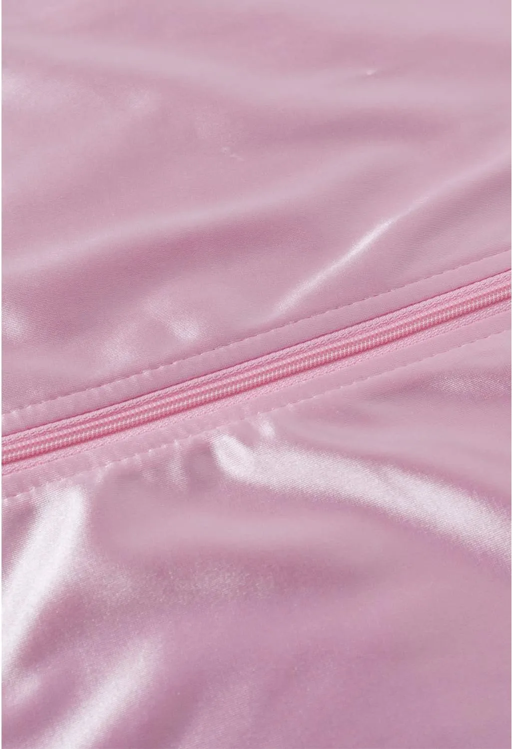 Women's 50s Ladys Pink Satin Jacket Jacket with Neck Scarfs Halloween Cosplay Costume