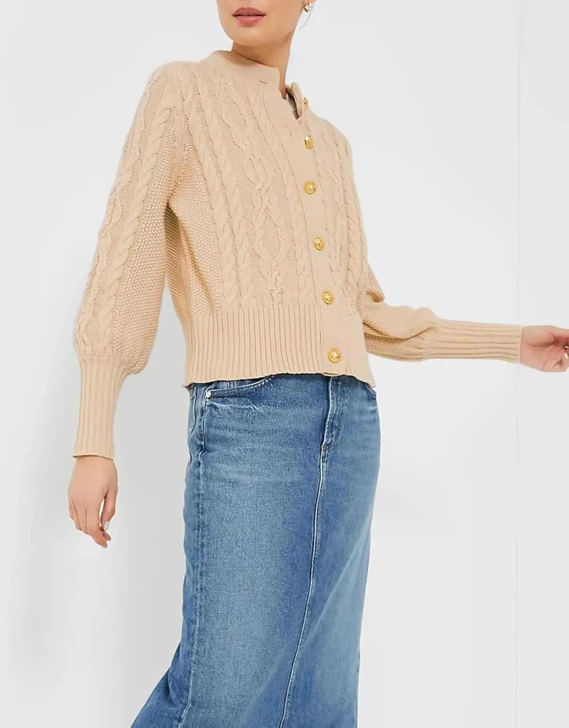 Women's Cardigan Sweater Button Down Long Sleeve Fall Jacket Short Chunky Knit Outerwear Coats Trendy Casual Outfits