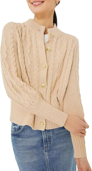 Women's Cardigan Sweater Button Down Long Sleeve Fall Jacket Short Chunky Knit Outerwear Coats Trendy Casual Outfits