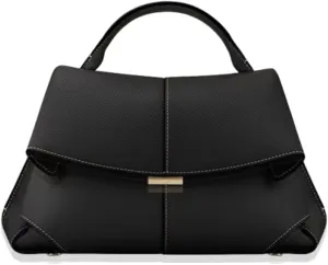 Women's Genuine Leather Handbag, Top Handle Satchel, Shoulder Crossbody Bag with Adjustable Strap