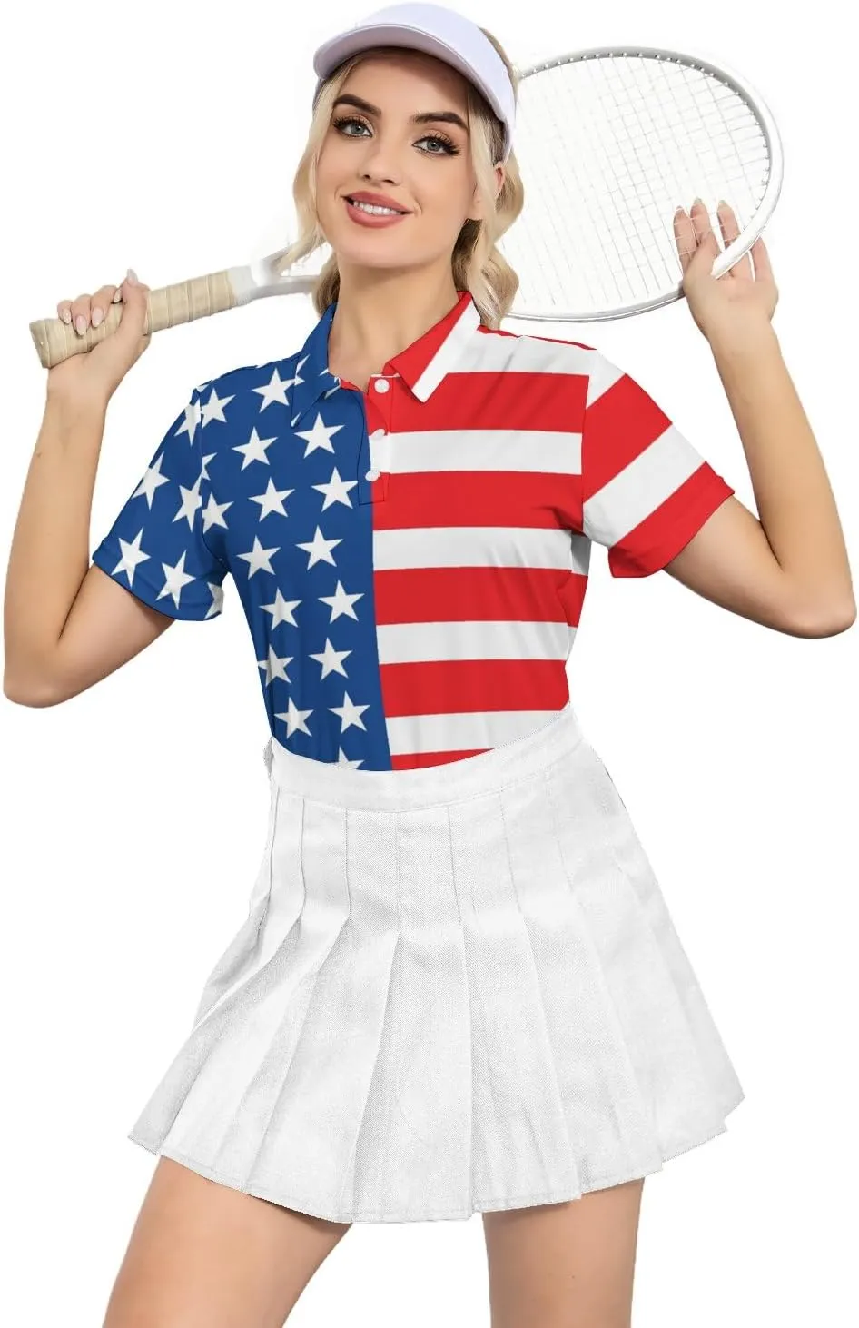 Women's Golf Shirt Moisture Wicking Golf Polo Shirts Short Sleeve Dry Fit Tennis Shirts