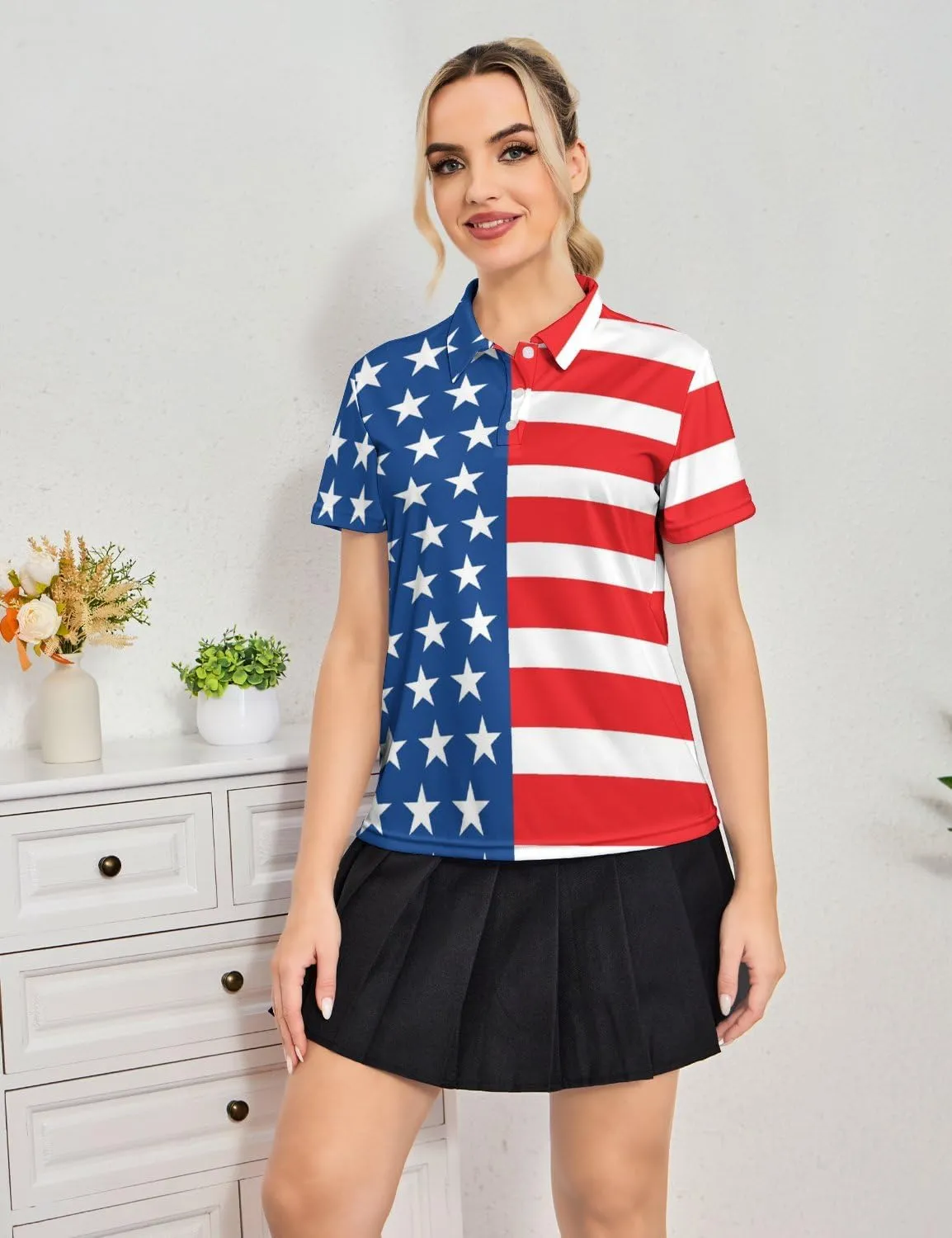 Women's Golf Shirt Moisture Wicking Golf Polo Shirts Short Sleeve Dry Fit Tennis Shirts