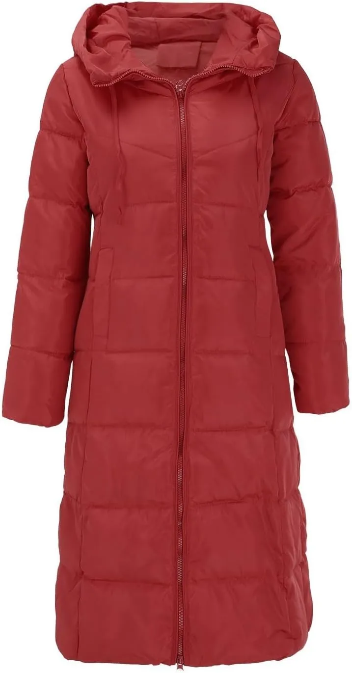 Women's Packable Down Jacket Hooded Puffer Jacket Lightweight Winter Coat Hot Clothes Women