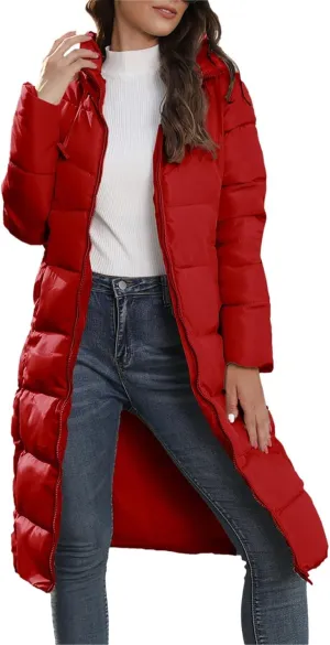 Women's Packable Down Jacket Hooded Puffer Jacket Lightweight Winter Coat Hot Clothes Women