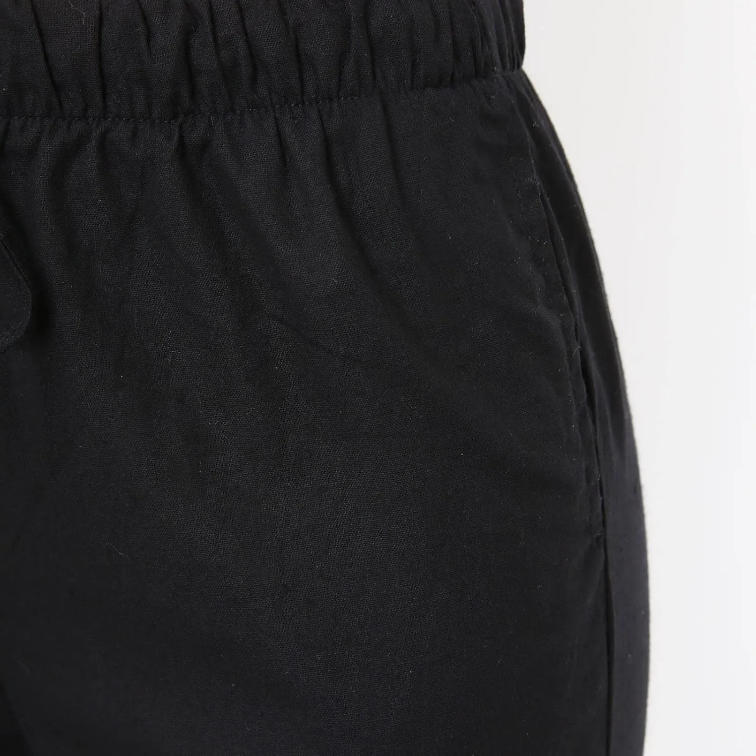 Women's Plus Size Linen Cotton Blend Office Capris Summer Wrinkle-Free Ankle Pants with Hidden Pockets