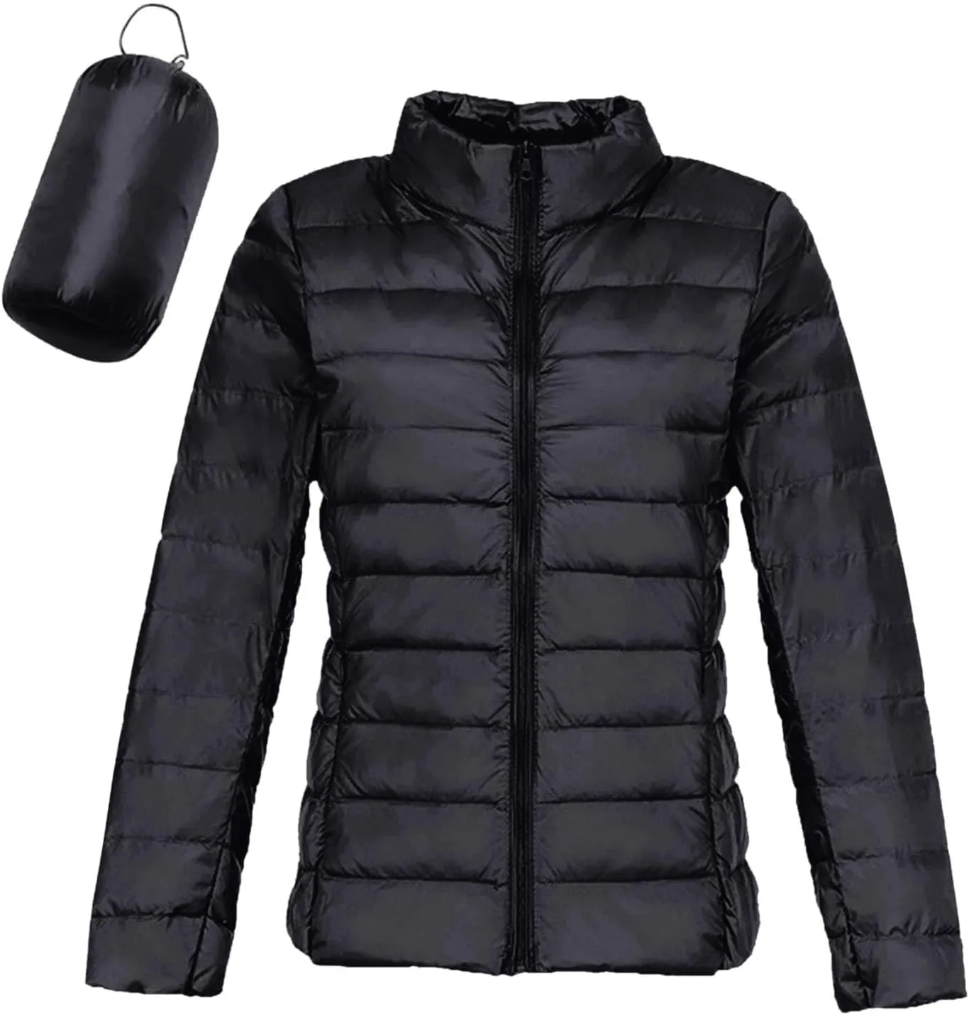 Womens Puffer Jacket 2025 Winter Warm Packable Down Jacket Lightweight Slim Fit Hooded Jacket Short Duck Down Coat