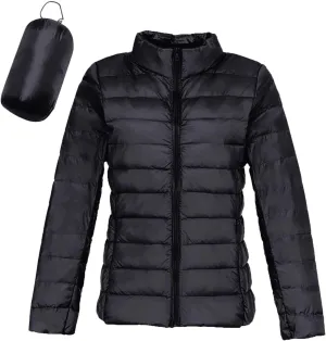 Womens Puffer Jacket 2025 Winter Warm Packable Down Jacket Lightweight Slim Fit Hooded Jacket Short Duck Down Coat