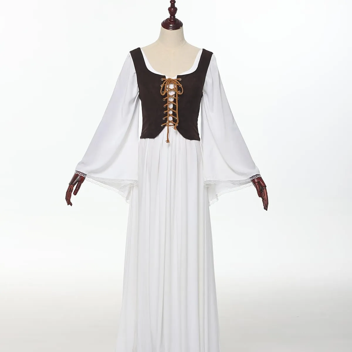Women's Reversible Suede Vest Renaissance Pirates Vest Steampunk Gothic Medieval Corset Top