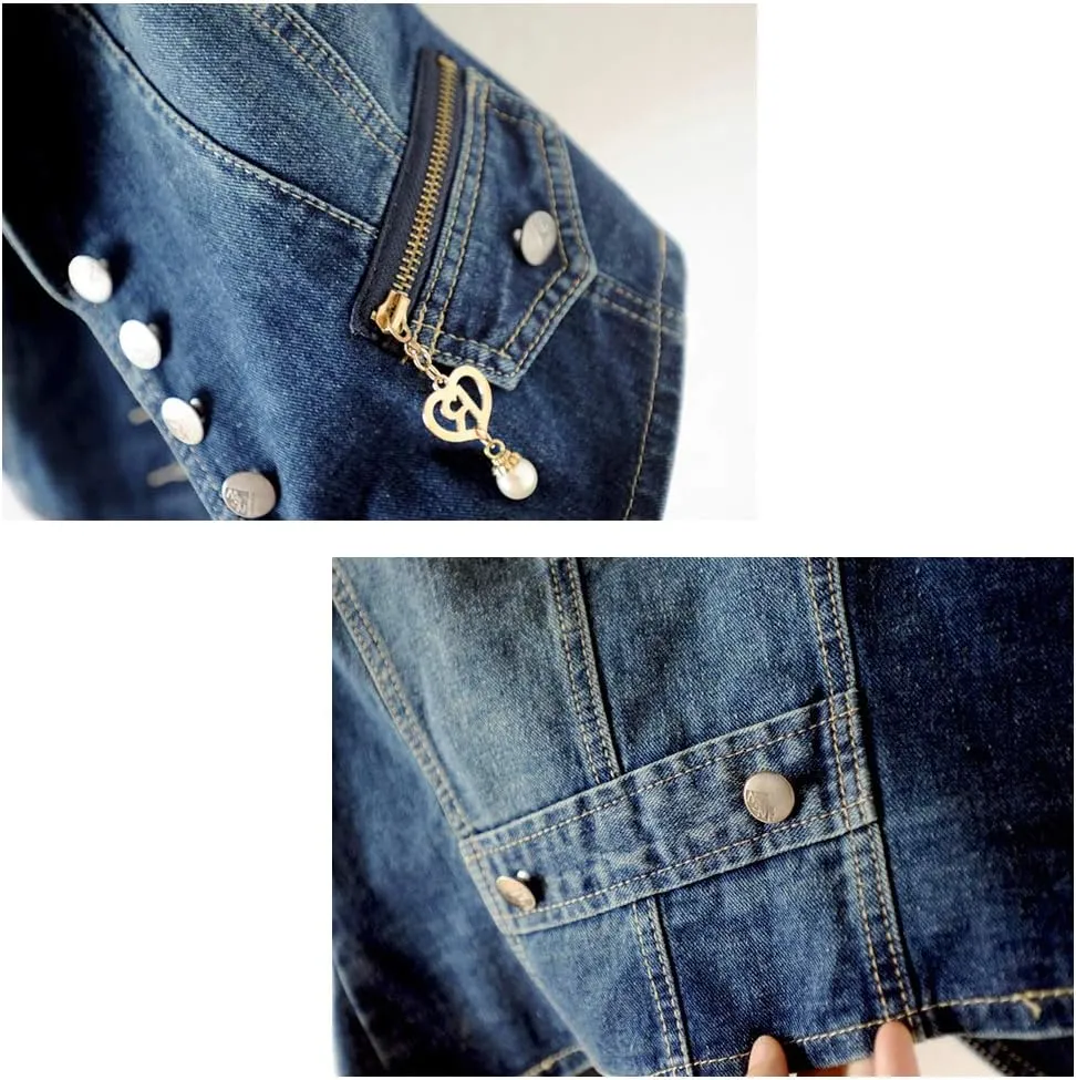 Women's Suit Denim Vest Sleeveless Cowboy Waistcoat Jacket Top Slim Fit Plus Size
