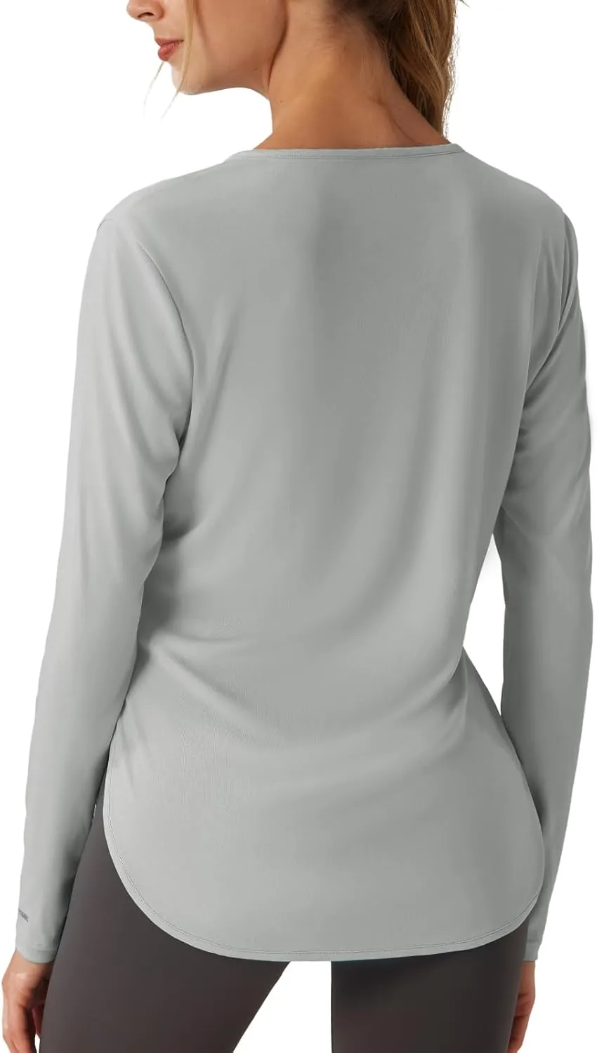 Women's V-Neck UPF 50 Swim Rash Guard Shirt