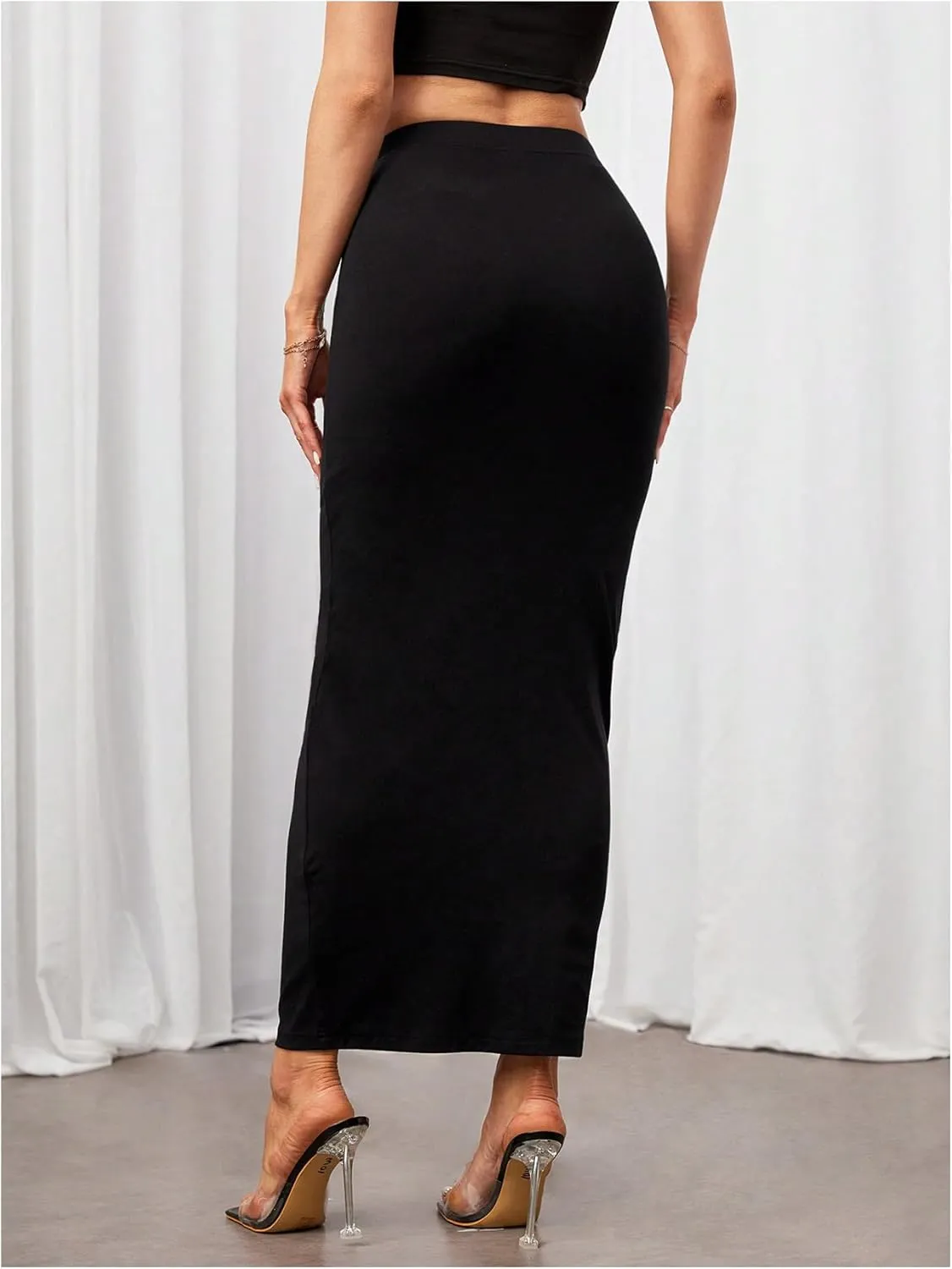 Women's Y2K Maxi Skirt Bodycon High Waisted Elegant Business Pencil Long Skirts