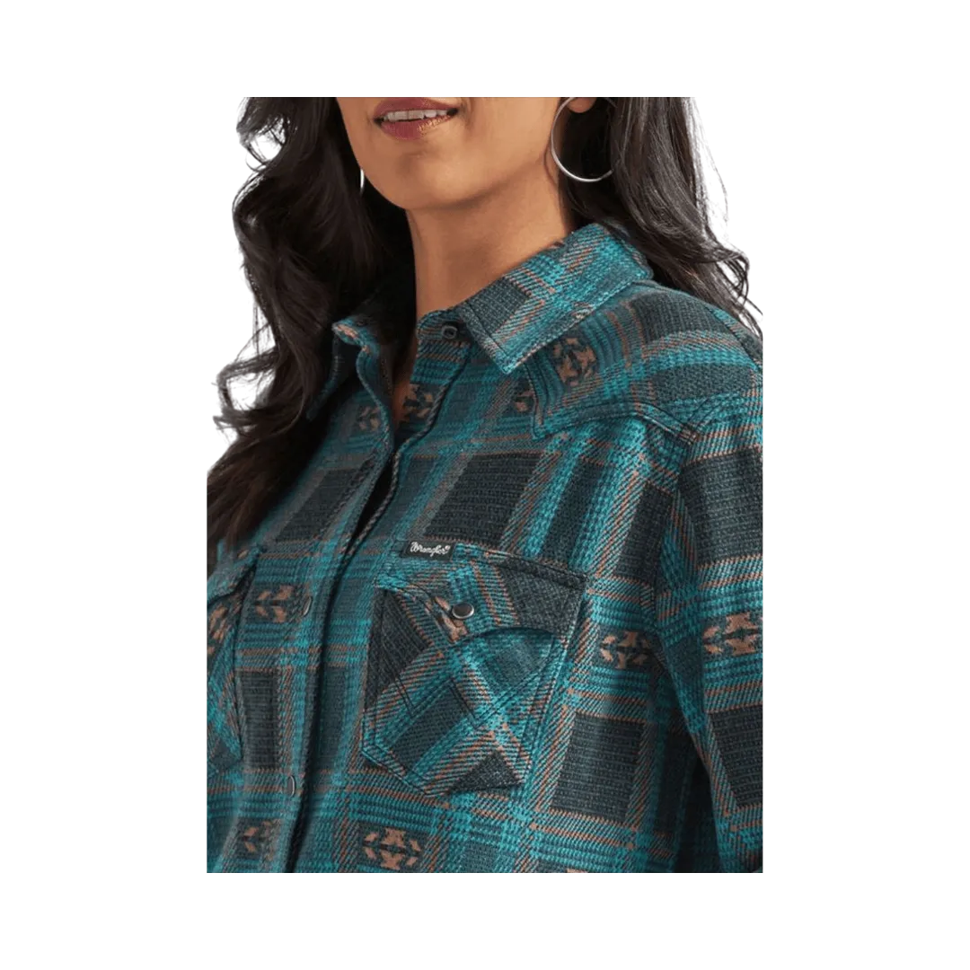 Wrangler Women's Retro Punchy Boyfriend Flannel Shirt
