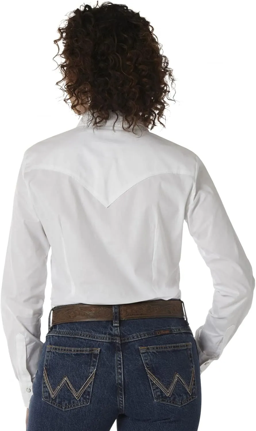 Wrangler Women's Western Yoke Two Snap Flap Pocket Shirt