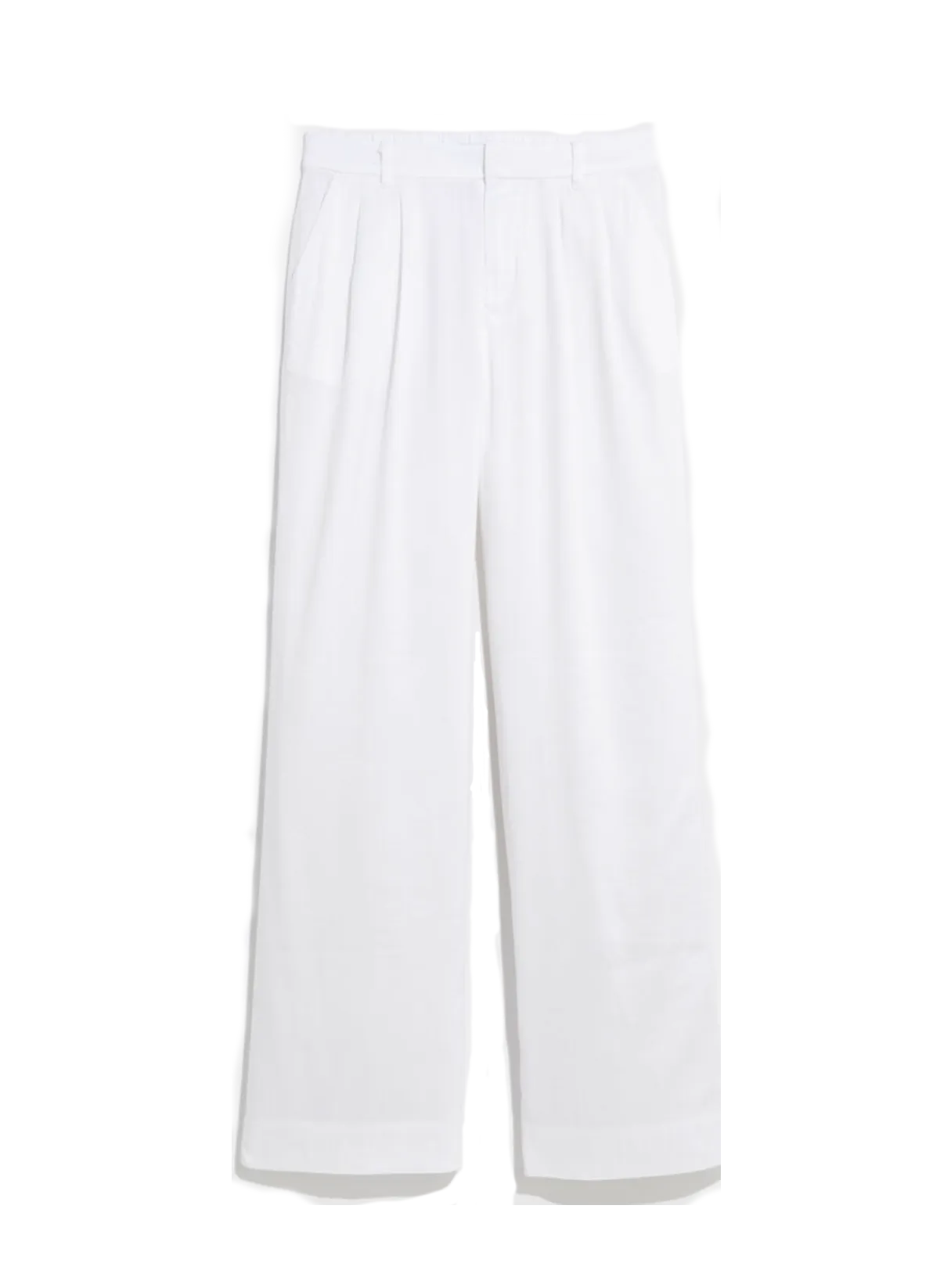 Ws Linen Straight Leg Trouser White Cap
