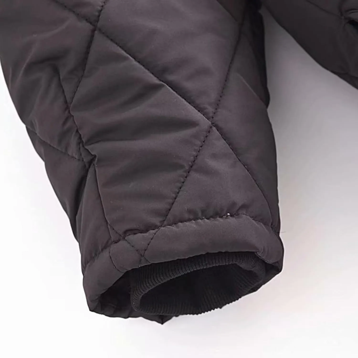 XUNRYAN Women Quilted Puffer Jacket Hooded Winter Warm Coat Mid Long Thicken Padded Cotton Down Jackets Overcoat Outerwear