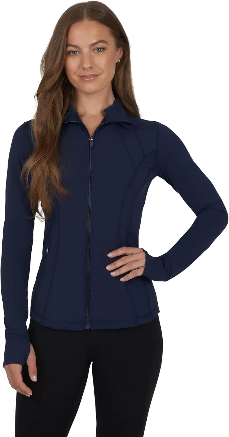 Yogalicious Womens Ultra Soft Lightweight Full Zip Yoga Jacket with Pockets