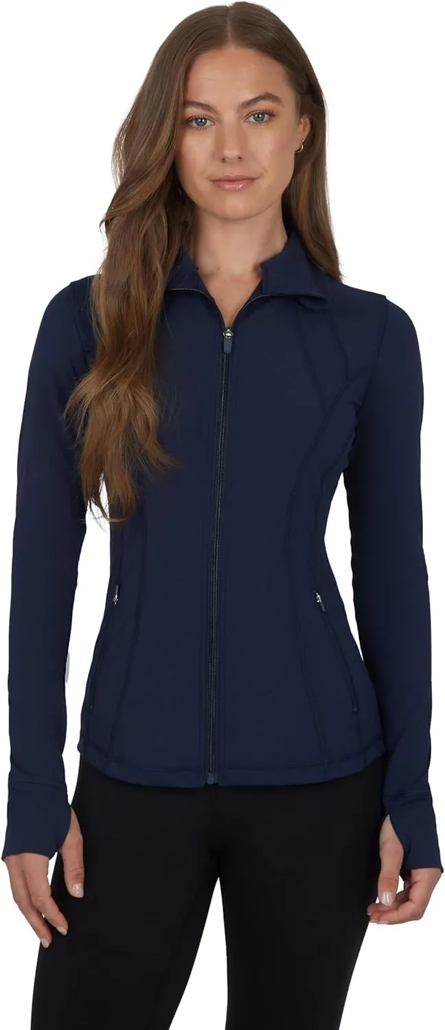 Yogalicious Womens Ultra Soft Lightweight Full Zip Yoga Jacket with Pockets