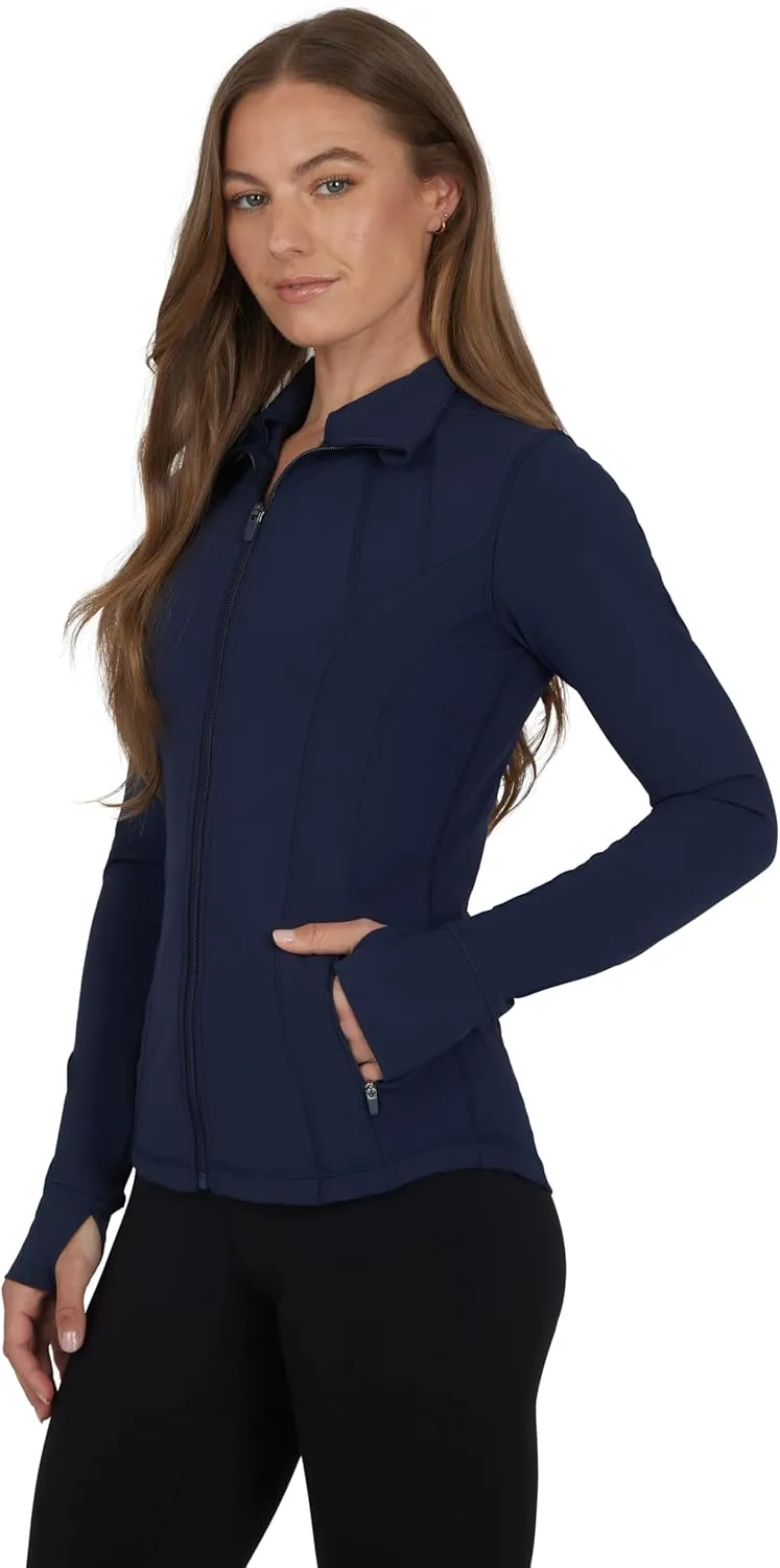 Yogalicious Womens Ultra Soft Lightweight Full Zip Yoga Jacket with Pockets