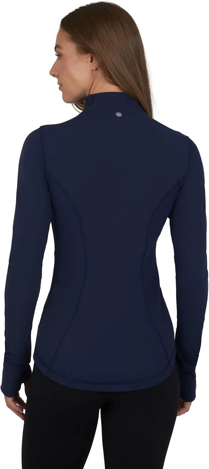 Yogalicious Womens Ultra Soft Lightweight Full Zip Yoga Jacket with Pockets
